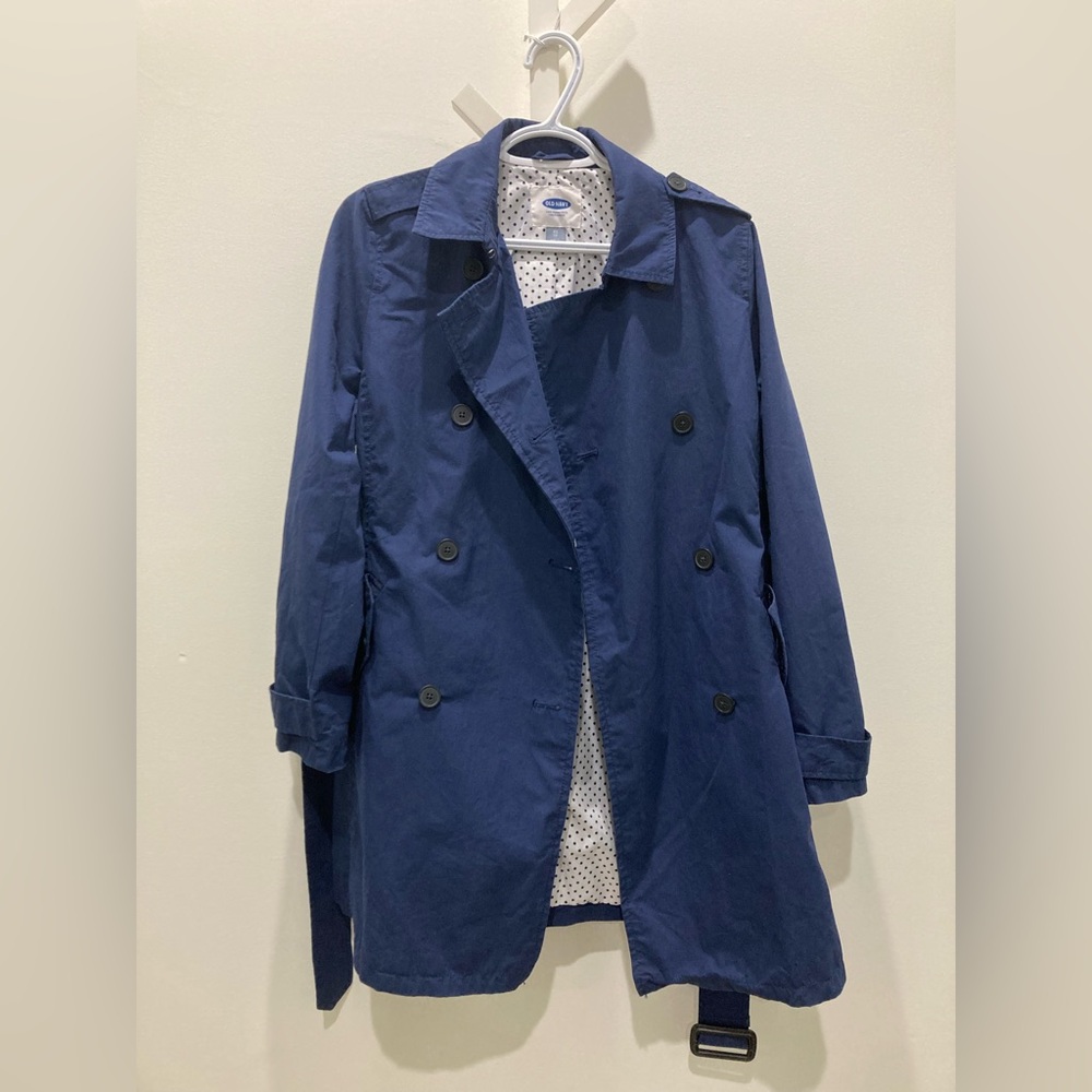 Old Navy Womens Navy Trench Coat